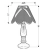 Lampka stołowa/nocna LOLA 41-63489 żółta/abażur niebieski 1x40W E14