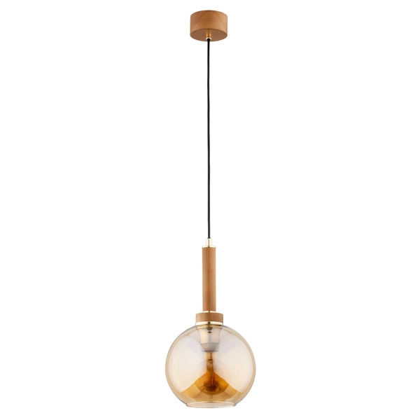 Lampa wisząca ALFA BALERINA DREWNIANA 1xE27 20cm | 61197