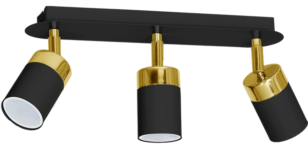 Lampa sufitowa JOKER, MLP6125, czarny/złoty, 3x8W GU10