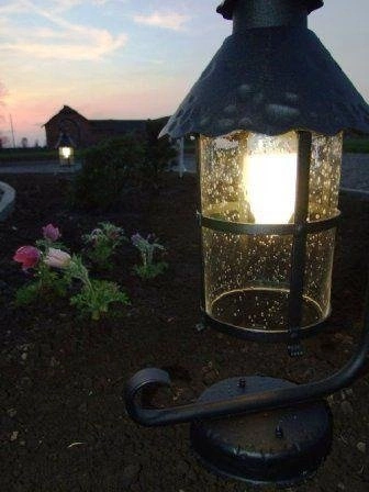 Rustykalna lampka zewnętrzna TOLEDO K 4011/1/R | czarny