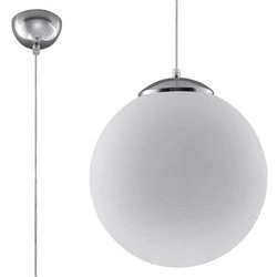 Lampa wisząca Sollux UGO 40 Stal, Szkło, Biały, 60W, SL.0265