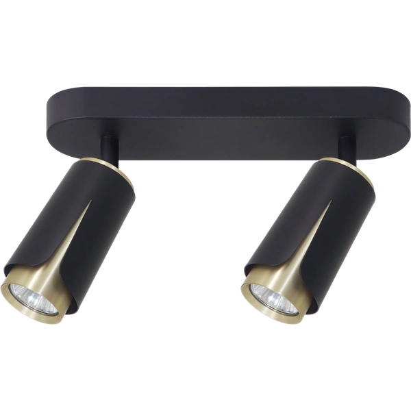 FLOWER BLACK GOLD SPOT 2xGU10