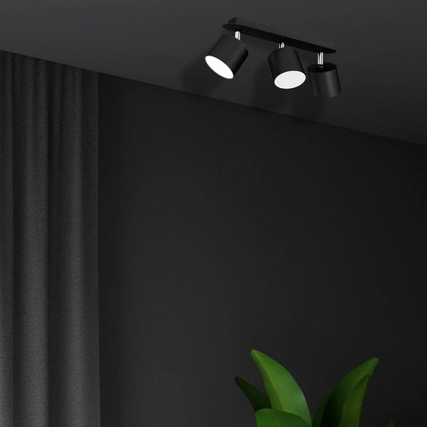 Lampa sufitowa DIXIE BLACK 3x GX53 szer. 34cm | czarny