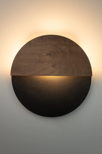 Lampa Sigma LUNA kinkiet M czarny/venge 40864