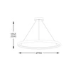 Lampa wisząca LA0716/1 - WH - CIRCLE Fi 780mm dł. linek H2,5m