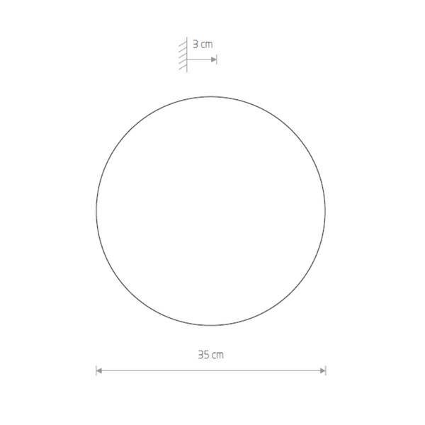 Lampa ścienna kinkiet RING LED L śr. 35cm 15W 3000K | czekoladowy 10353