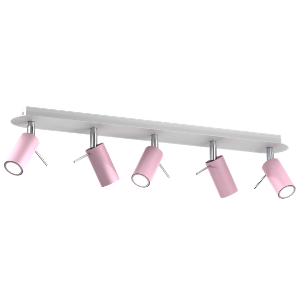 Lampa sufitowa PRESTON PINK/WHITE 5x mini GU10