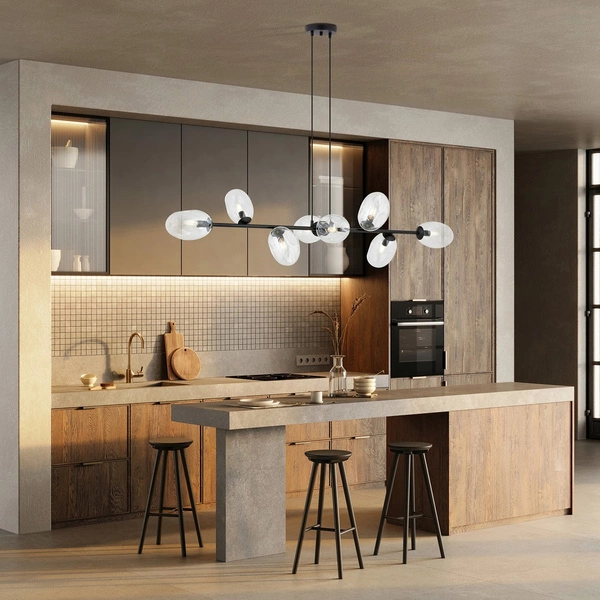 Lampa sufitowa Emibig PANDORA 8 BL TRANSPARENT 1262/8