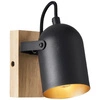 Lampa ścienna Tronte Brilliant 1 1x28W E14 Metal/Drewno Złoty/Czarny
