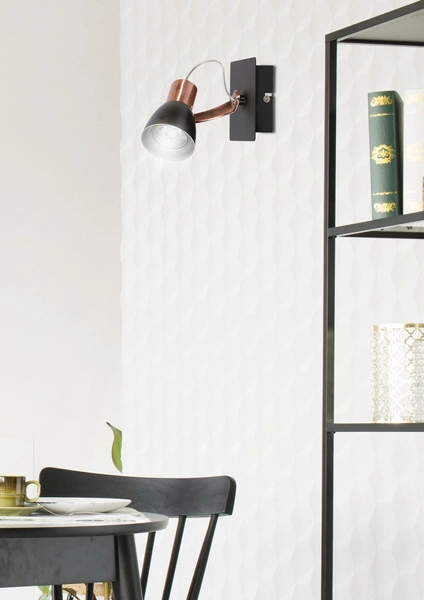 Kinkiet MARKUS 91-35554-M czarny/miedziany 1xGU10