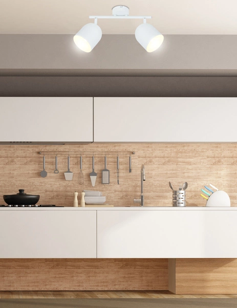 Nowoczesna lampa sufitowa AZURO listwa 92-63250 biała 2xE27