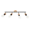 Marjolaine Wood Lampa Sufitowa 4xE27 Max.25W Dąb Olejowany/Czarny 2834474