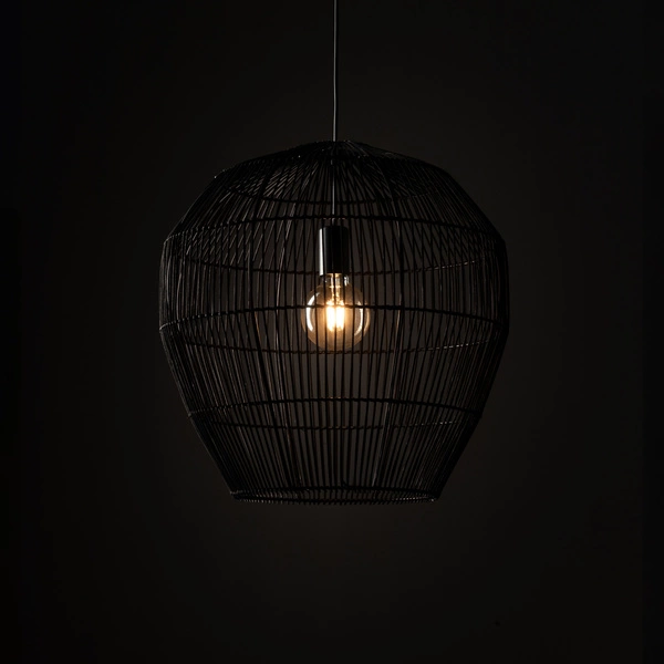 Lampa wisząca HAITI M śr. 50cm E27 | czarny 11167