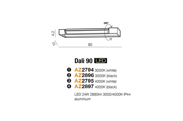 Azzardo DALI 90 3000K WHITE 2794