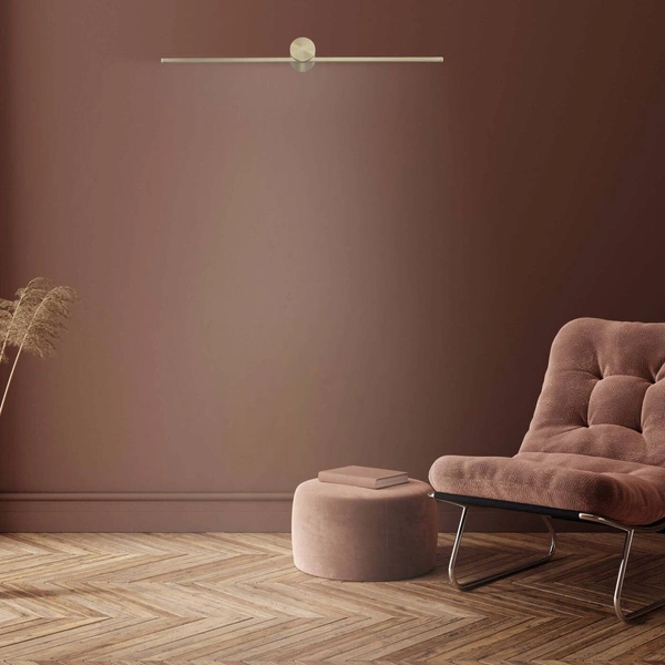 Kinkiet Modern Slim L, złoty, 8W LED, barwa ciepła 3000K, IP44