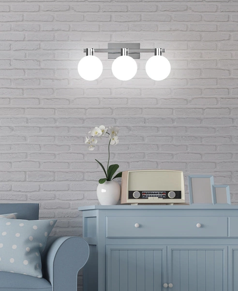 Kinkiet MALDUS, 23-01450, chrom/biały, 3x40W G9