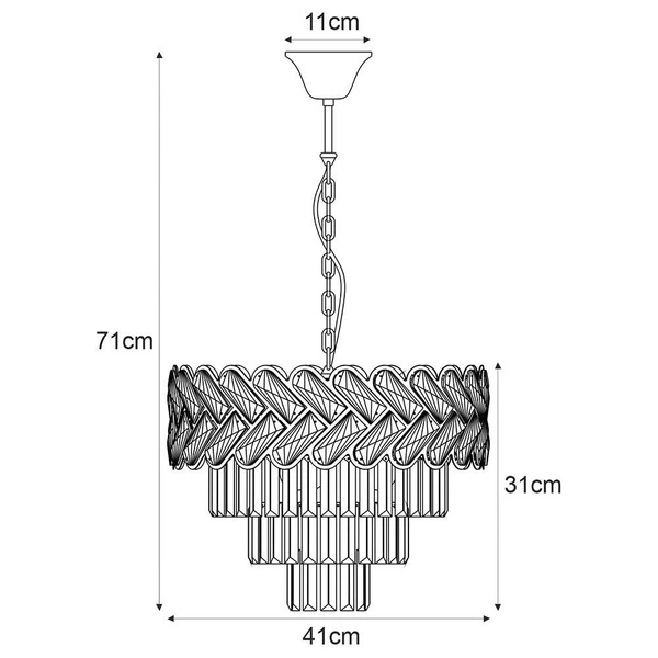 Żyrandol K-8170 z serii TOSCANA GOLD