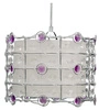 Lampa wisząca SENECA 30 cm 31-02976 chrom + kryształki fioletowe 1x40W E27