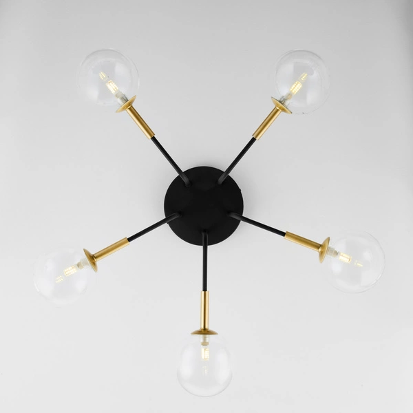 Nowoczesna Lampa sufitowa BURANO wys. 31cm 5xG9 14W IP20 | Złoty