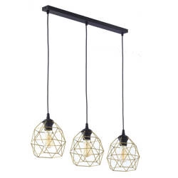 GALAXY BLACK/GOLD LAMPA WISZĄCA 3 PŁ LISTWA 3459