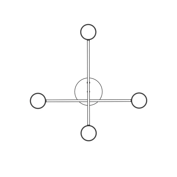 Lampa sufitowa Emibig HALO 4 Biały 1356/4