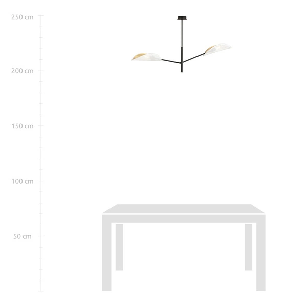 Lampa sufitowa Emibig VENE 2 Biały/GOLD 1159/2