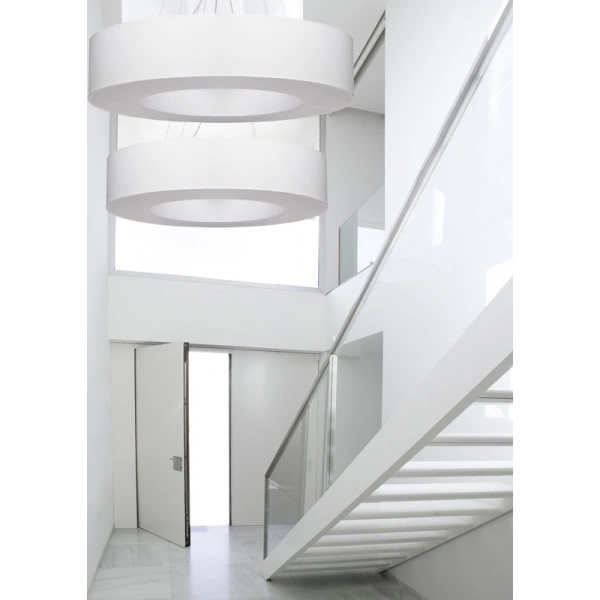 Nowoczesna lampa wisząca SATURNO SLIM SL0749 50 cm biała 5xE27