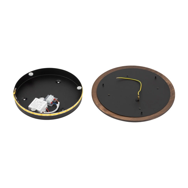 Kinkiet RING TIMBER LED M śr. 25cm 10W barwa ciepła 3000K | ciemne drewno 11290