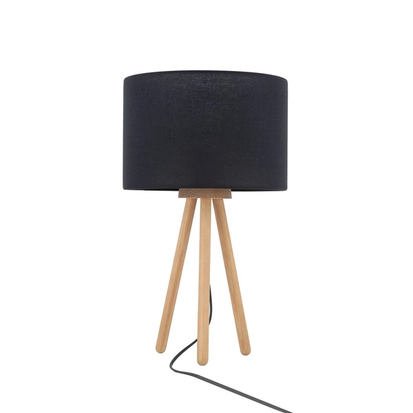 Minimalistyczna lampka nocna buk TOKYO E27 60W wys. 52cm | czarny 5293