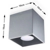 Plafon Sollux QUAD 1 Lampa sufitowa Aluminium szary 12Wv LED, SL.0024