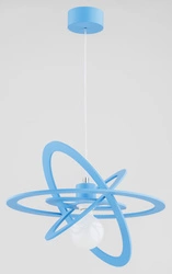 Lampa dziecięca wisząca ORLANDO BLUE E27 wys. 90cm | niebieska