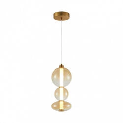 Lampa wisząca Sonte wys. 46cm 24W LED barwa ciepła 3000K | antyczny brąz/bursztynowy