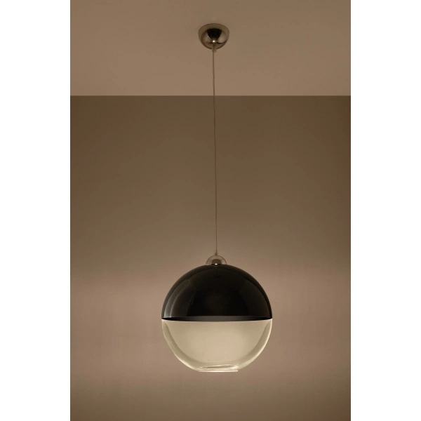 Nowoczesna lampa wisząca GINO SL.0270 chrom/czarny 1xE27