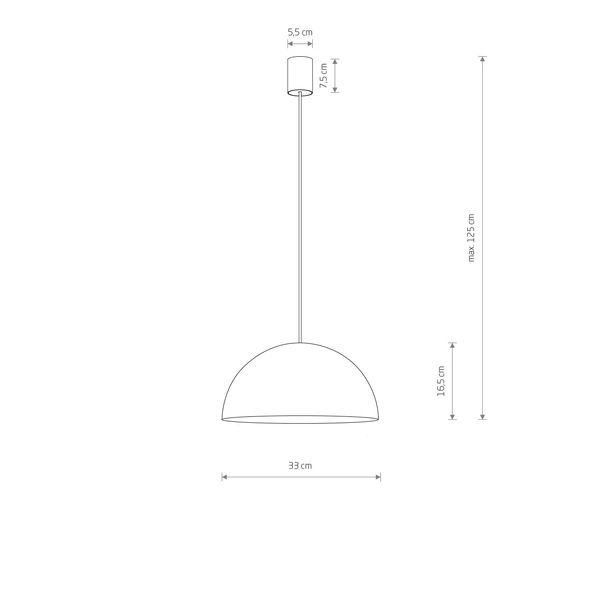 Lampa wisząca HEMISPHERE SUPER S śr. 33cm GX53 | miedziany 10617
