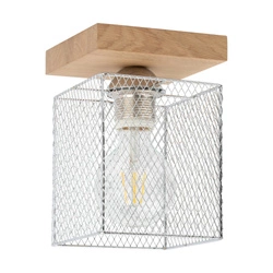 Lampa sufitowa Norman Wood 1xE27 Max.25W Dąb olejowany/Chromowany metal 8175174