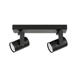 Lampa sufitowa reflektor SPIELA dł. 28cm 2xGU10 | czarny