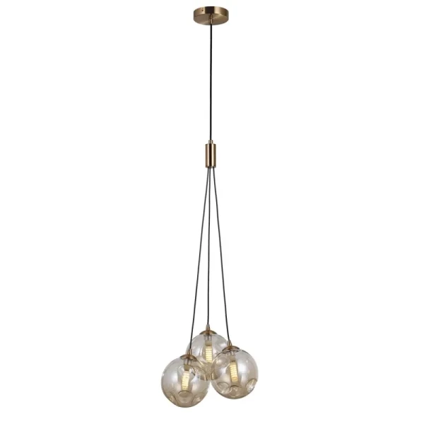 Lampa wisząca Perlos śr. 30cm 3xG9 | miodowy/bursztynowy
