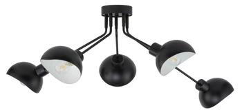 Lampa Sigma ROY 5 plafon czarny biały 32433