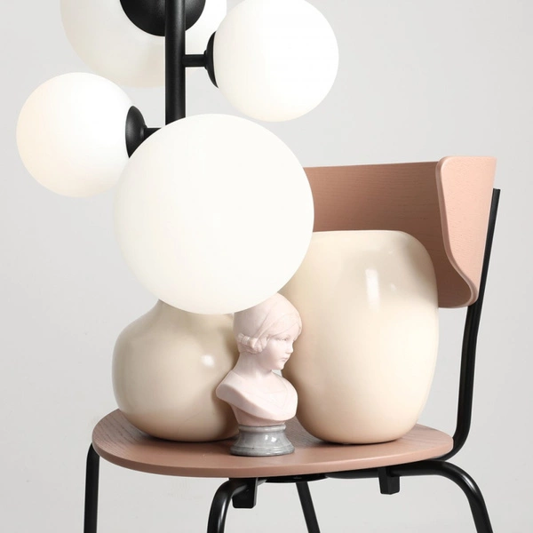 Aldex Lampa wisząca BLOOM 4 BLACK 1091L1 czarny/biały 2x40W E14 + 2x60W E27