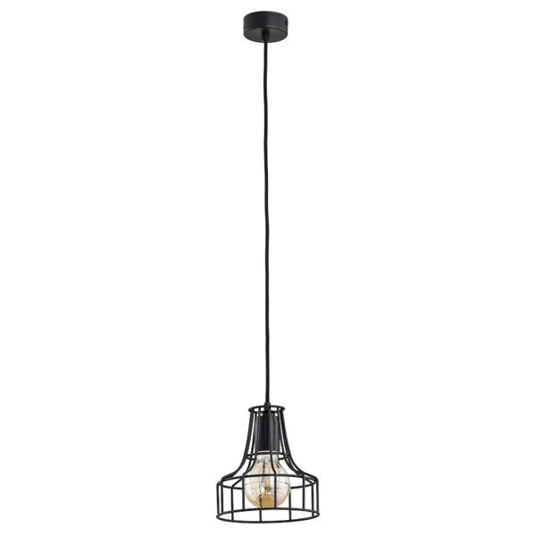 Druciana lampa kratka MAPET mini black czarna śr. 17,5cm