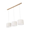 Boho Lampa Wisząca 3xE27 Max.40W Dąb Olejowany/Transparentny PVC/Beżowy 16910374