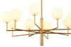 Nowoczesny Żyrandol FEME wys. 110cm 10xG9 14W IP20 | Złoty