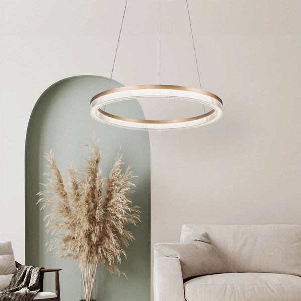 Lampa wisząca Midway Cristal duża triangle 1xLED LP-033/1P L GD Cristal Triangle