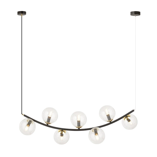 Lampa wisząca Emibig RITZ 7 BL TRANSPARENT 1296/7