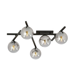Lampa sufitowa Emibig SMART 5 Czarny/GRAFIT 1104/5