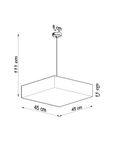 Lampa wisząca Sollux HORUS 45 Lampa PVC, Stal, szary 3 x 15W LED, SL.0134