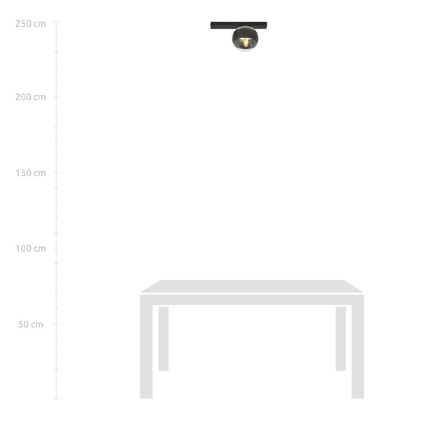 Lampa sufitowa Emibig FIT 1 Czarny/STRIPE 1123/1
