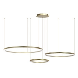 Złota Lampa wisząca Monza okręgi 116W złota AZ134