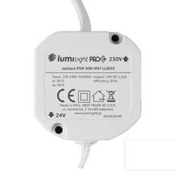 Zasilacz dopuszkowy PSW 30W 12V DC IP67 do puszki