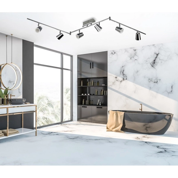 Lampa sufitowa reflektor szer. 66cm 30W LED ciepła biel 3000K | chrom